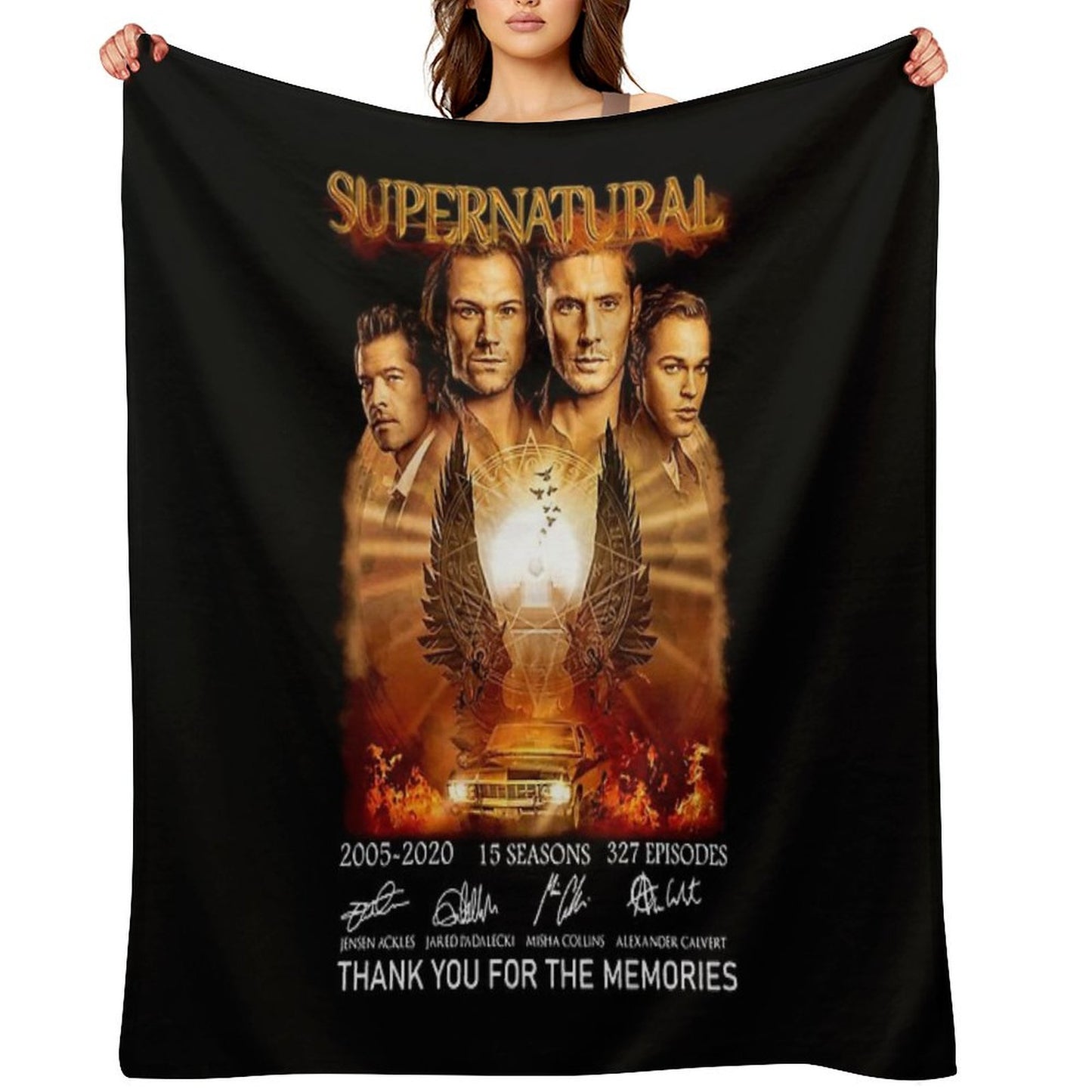 Supernatural Thank You For The Memories Throw Blanket
