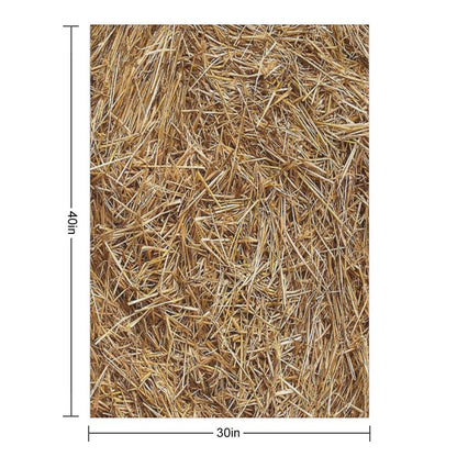 Sunny Natural Hay, Straw Throw Blanket