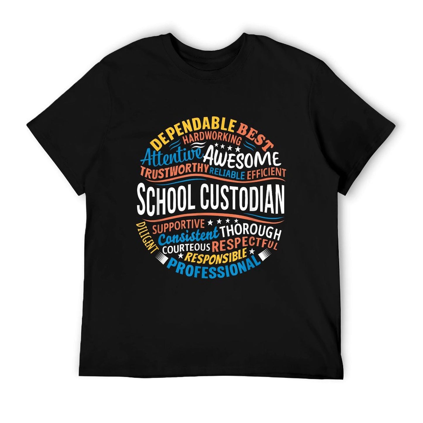School Custodian Shirts Funny Appreciation Gift T-Shirt