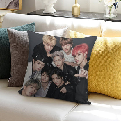 Stray Kids Soft Reinforced Edging Throw Pillow