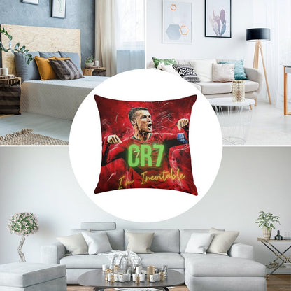 CR7 Linen Throw Pillow Cover