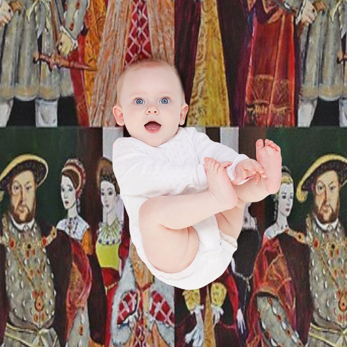 King Henry 8th And His Six Wives Throw Blanket