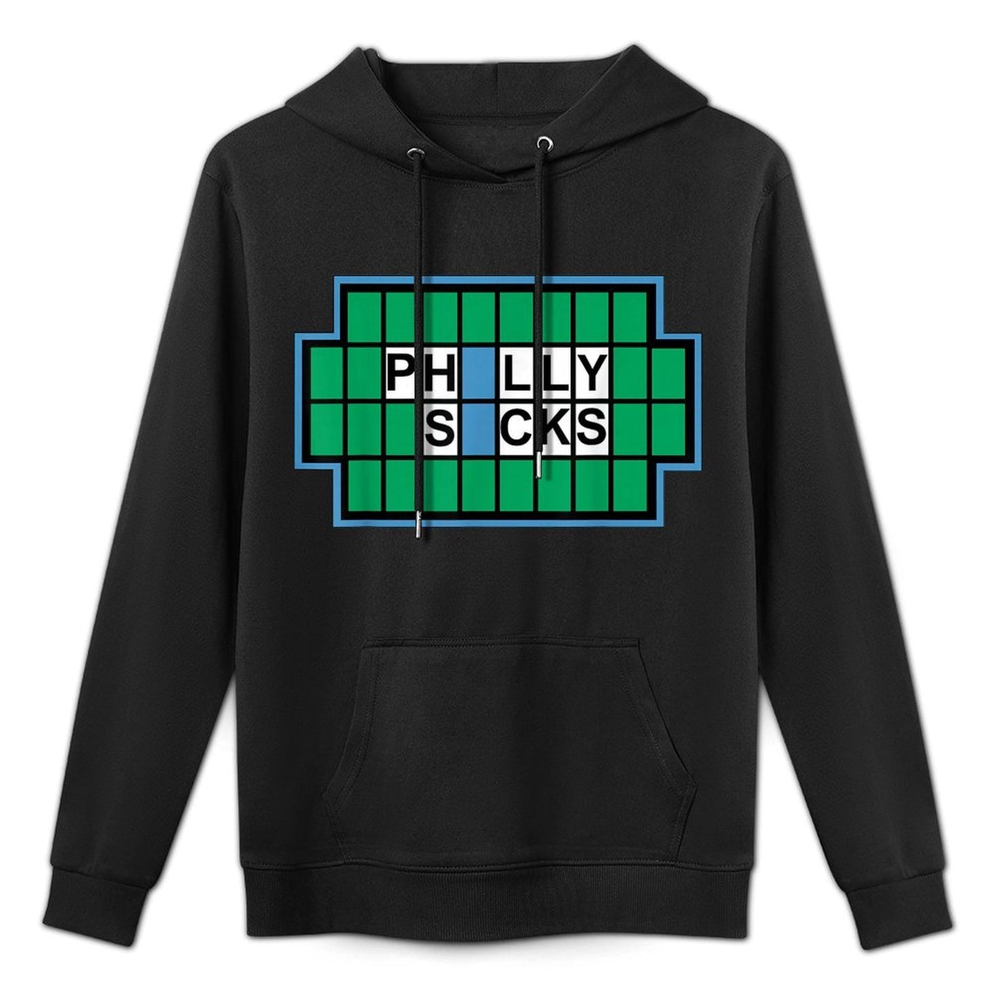 Miftees Philly Sucks - Black, Small, Unisex-Adults,,, Sports-Fan, Christmas, Birthday Gift Kangaroo Pocket Hoodie