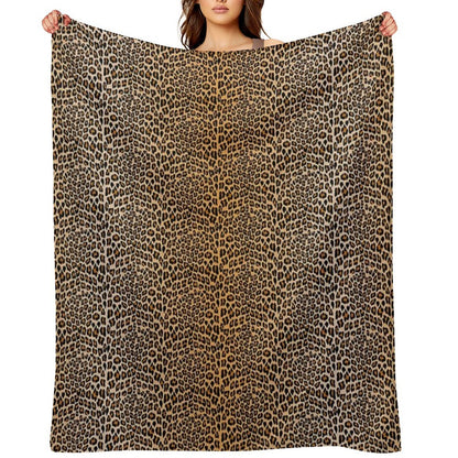 Trendy Leopard Print Aesthetic – Wild Animal Pattern Design Throw Blanket