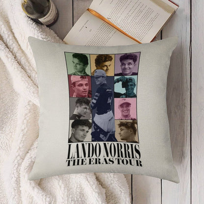 Lando Norris  The Eras Tour Linen Throw Pillow Cover
