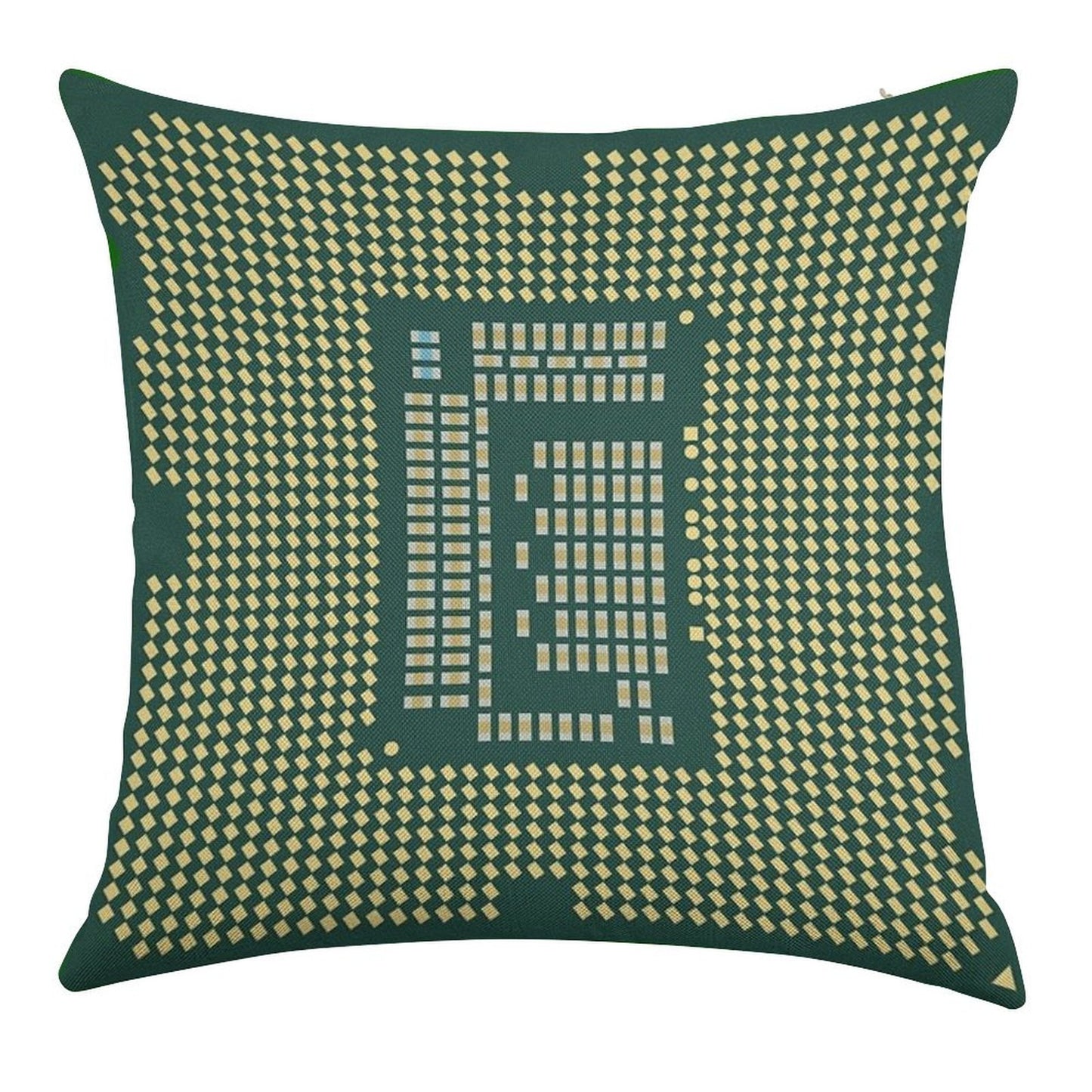 Intel Core CPU Processor Bottom Linen Throw Pillow Cover