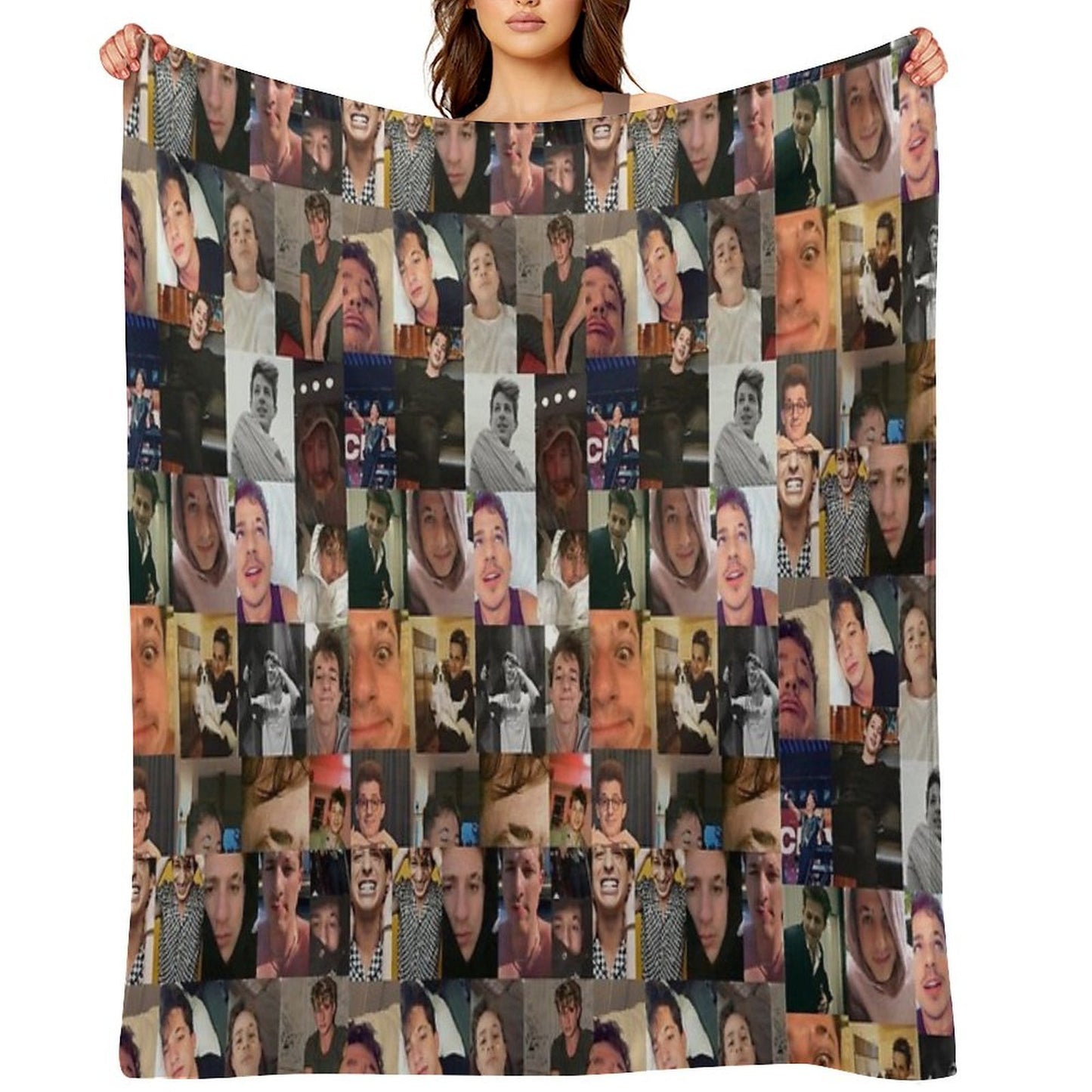 Charlie Puth Collage Throw Blanket