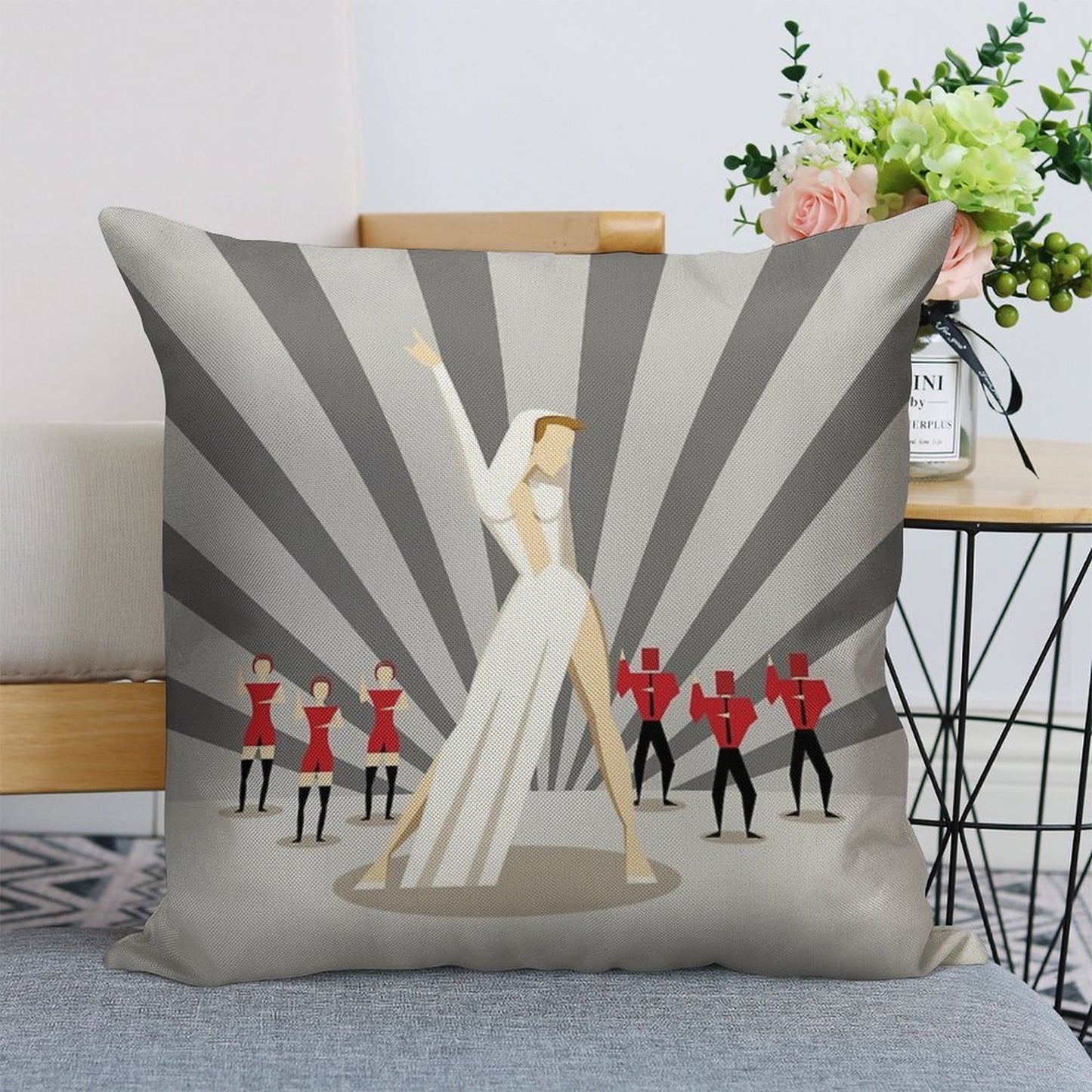 Kylie - Can't Get You Out Of My Head Linen Throw Pillow Cover