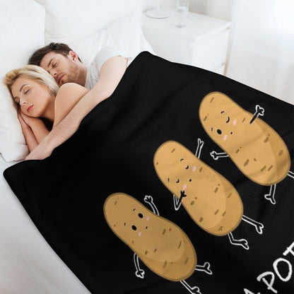 I'm A Potato Funny Potato GIft Cute Meme Throw Blanket