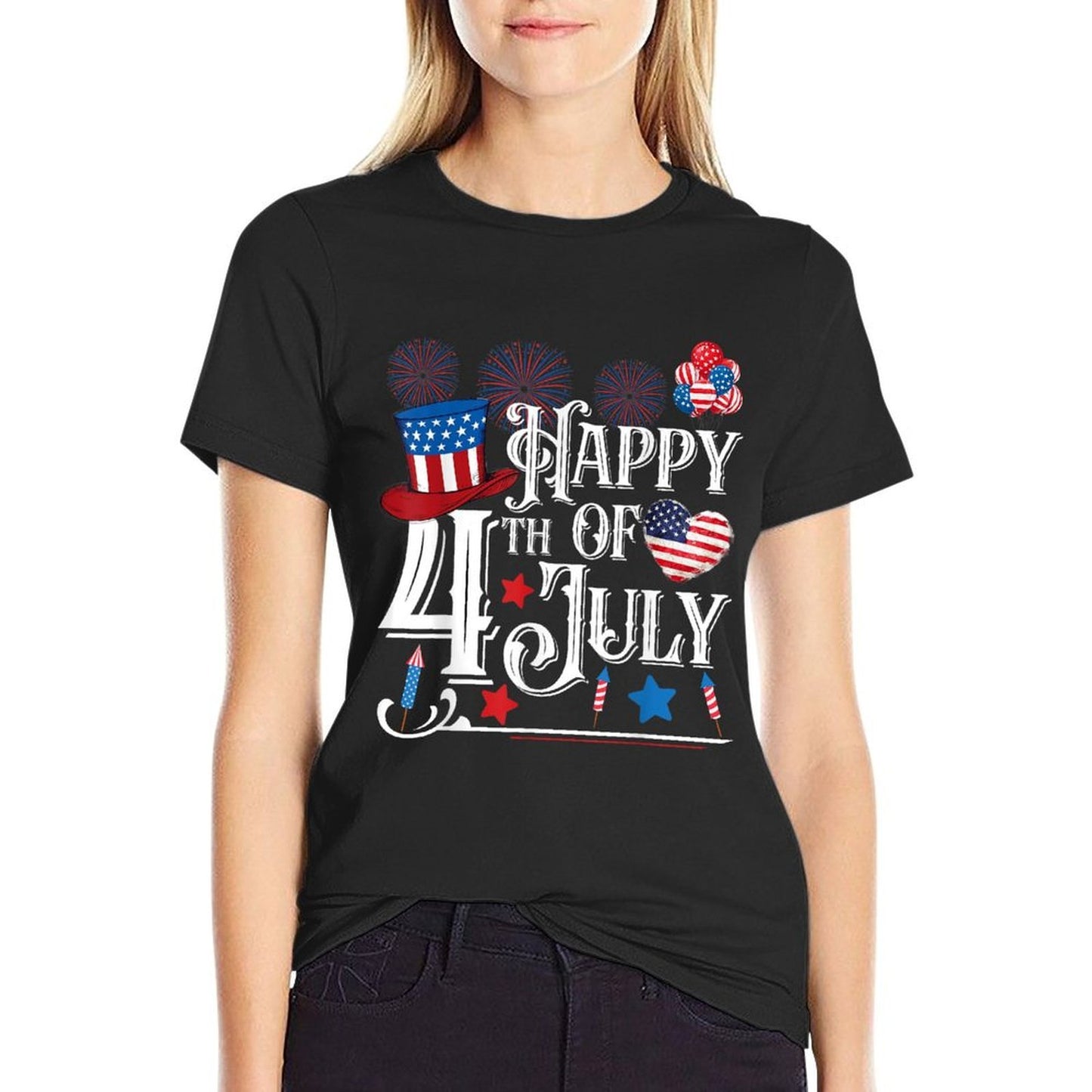 Happy 4th Of July Funny Fourth of July Independence Day Men  Cotton T-Shirt
