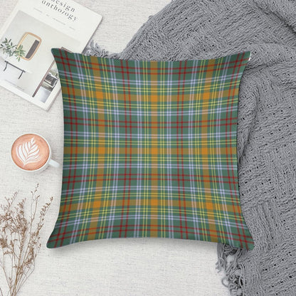 O'Brien Tartan Pattern Colorful Irish Plaid Soft Luxury Feel Throw Pillow