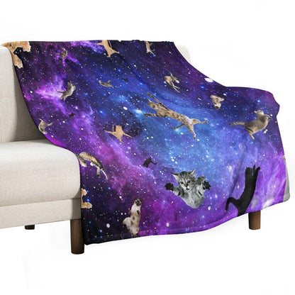 Space Cats Throw Blanket