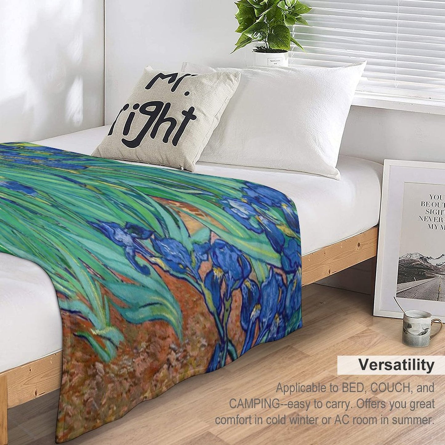 Irises by Vincent Van Gogh (May 1889) Throw Blanket