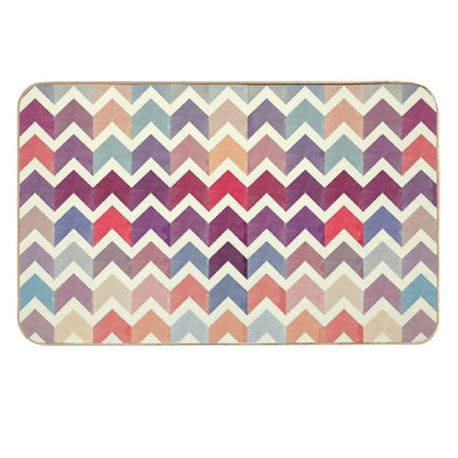 Watercolor Chevron Pattern VII  Pet-Safe Bath Mat