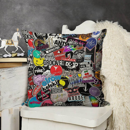 IBIZA CLUBS POSTER - 2022 EIVISSA Linen Throw Pillow Cover