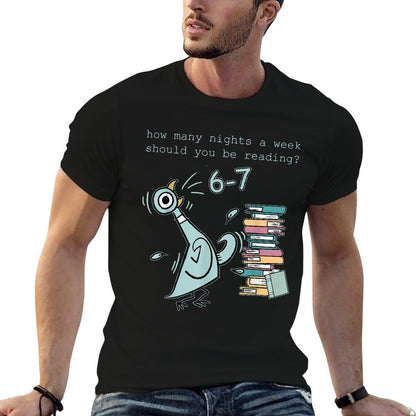 Teacher 6-7 How Many Nights A Week Should You Be Reading  Ribbed Collar T-Shirt