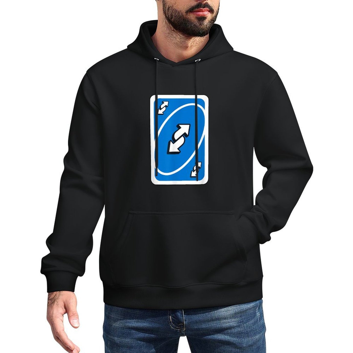 UNO - Blue Reverse Customizable Surface Hoodie