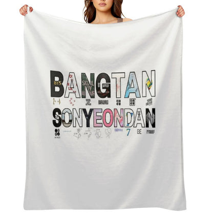 BANGTAN SONYEONDAN BTS Album Cover Design – BTS Discography Fan Art Throw Blanket