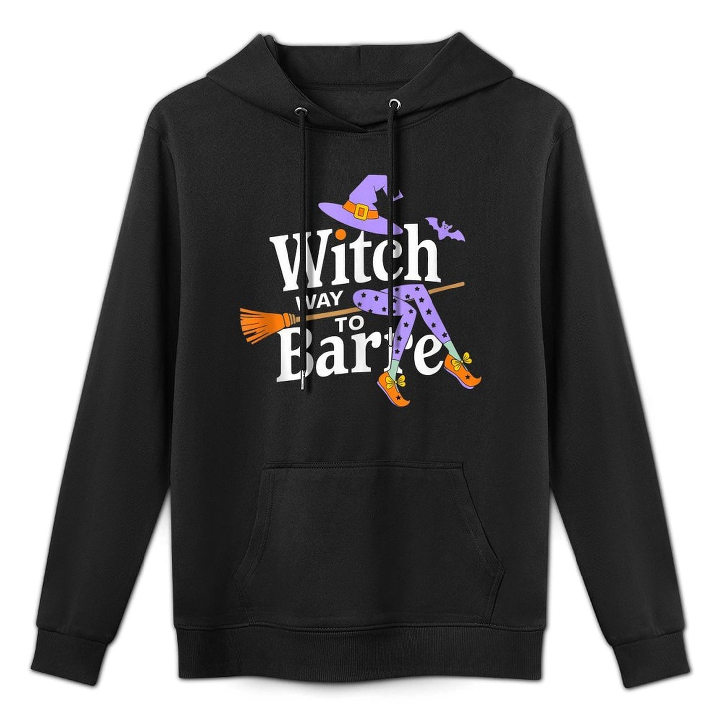 Witch Way to Barre Funny Pure Barre Halloween Workout Design Shape Retention Hoodie