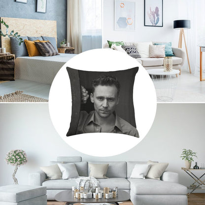 Tom Hiddleston Linen Throw Pillow Cover