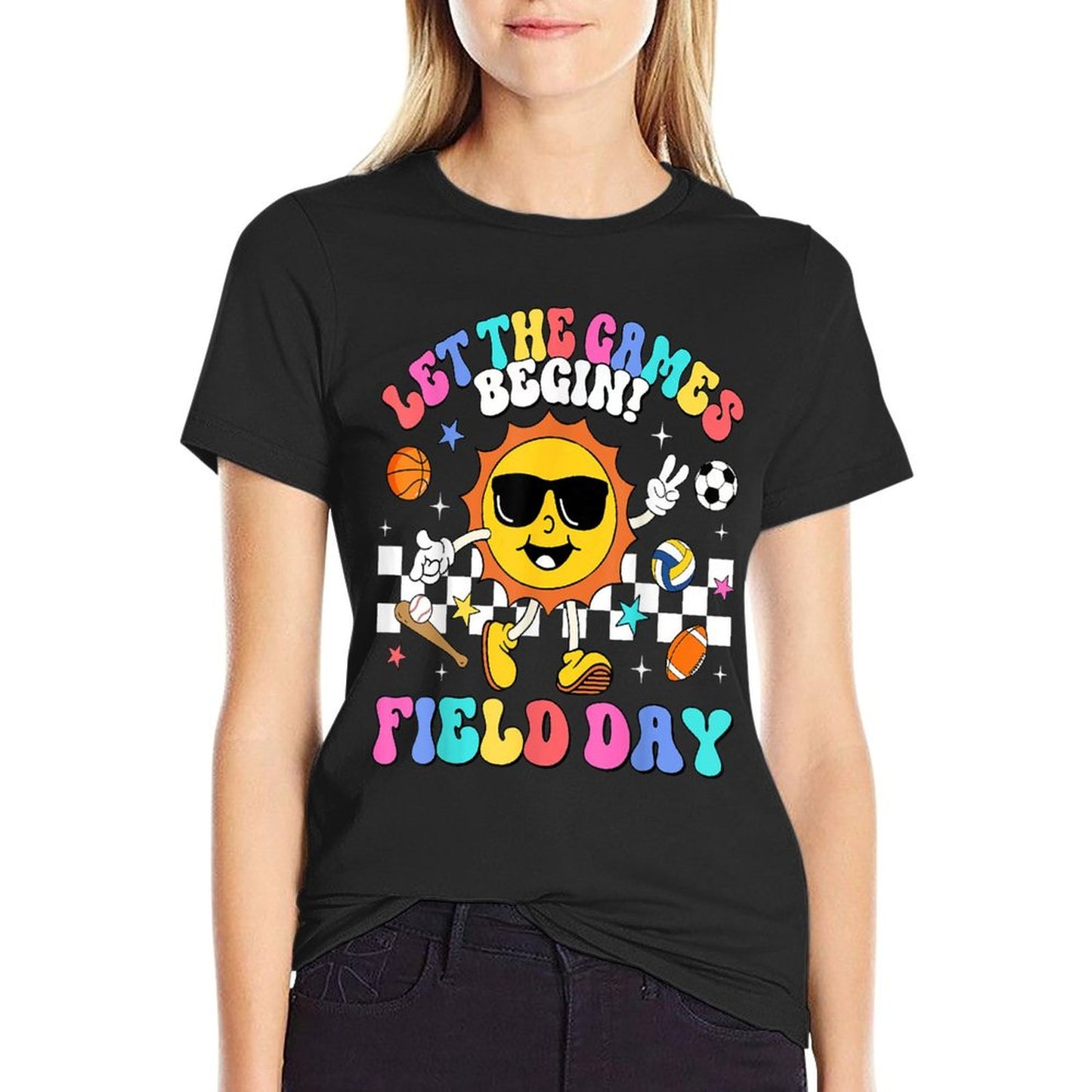 Field Day 2025 Let The Games Begin Teachers Kids Field Day T-Shirt