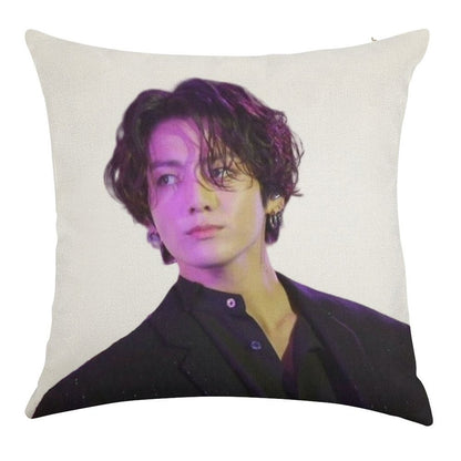 Long Hair JK Linen Throw Pillow Cover