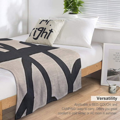 Tan & Black Throw Blanket