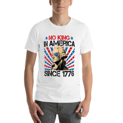 No Kings in America Since 1776 Distressed Vintage USA  Durable T-Shirt