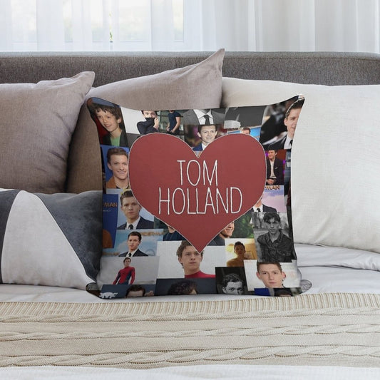 Tom Holland Blanketstickers Soft Short Plush Fabric Throw Pillow