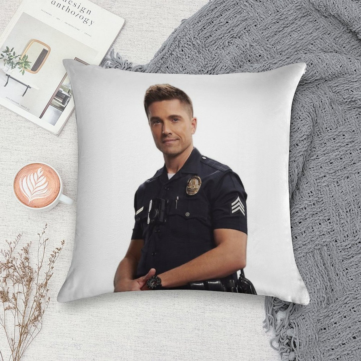 Tim Bradford Soft Shrink-Resistant Throw Pillow