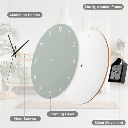 Clock Numbers Ash Wall Clock