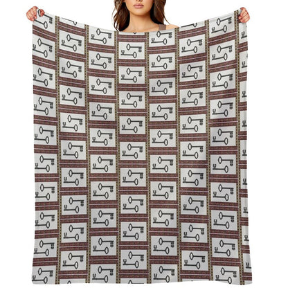 Pair of Keys (cross Stitch Style) Throw Blanket