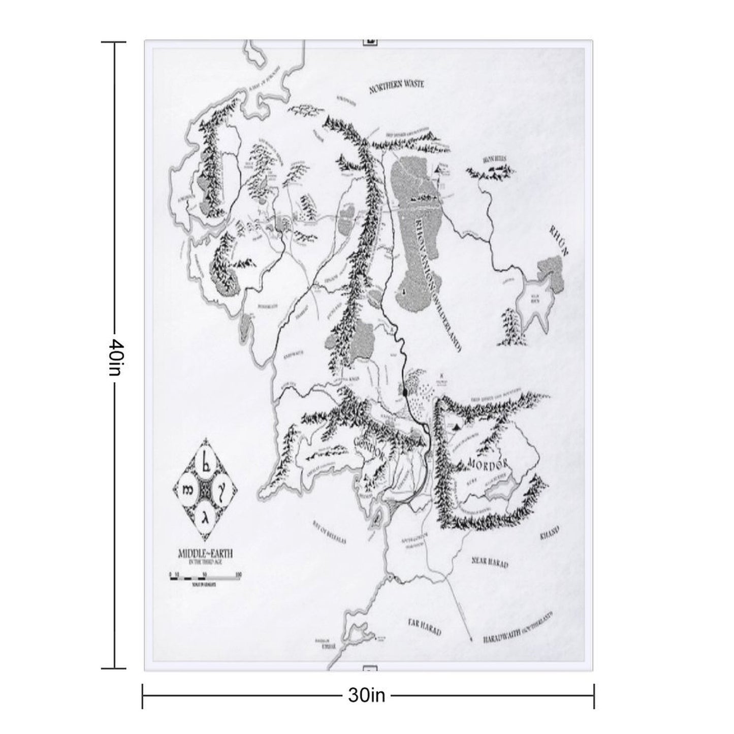 Fantasy Map Throw Blanket