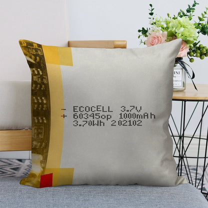 LiPo Battery Linen Throw Pillow Cover