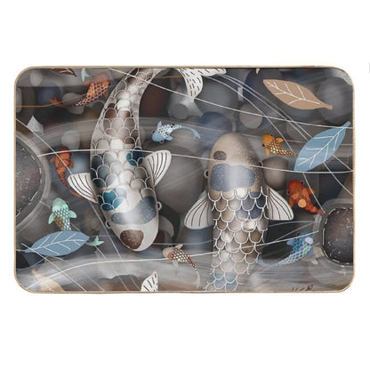 Koi Fish Pond Bath Mat