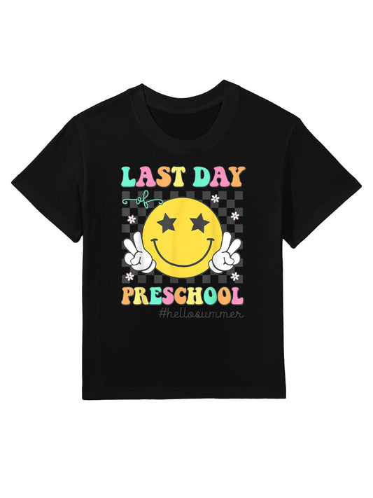 Last Day Of Preschool Hello Summer School Graduation Girls Kids T-Shirt