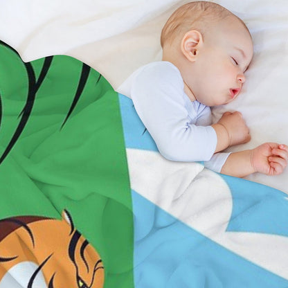 Tropical Tiger Throw Blanket