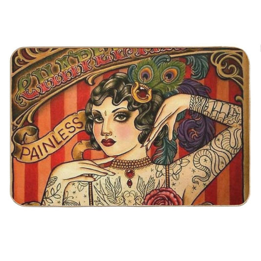 CHAPEL TATTOO; Vintage Body Advertising Art Bath Mat