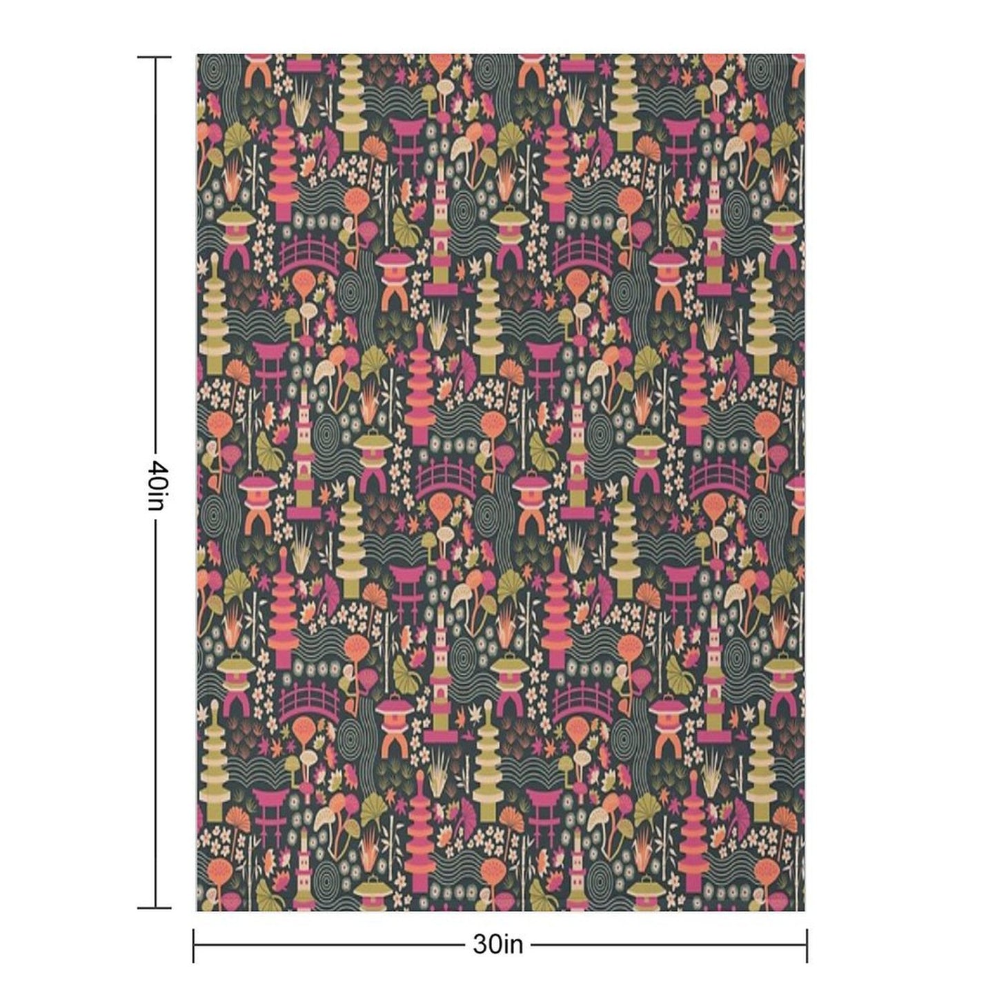 Zen Garden Based on The Japanese Tea Garden in Golden Gate Park Throw Blanket