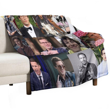 Andy Samberg (jake Peralta) Pic Collage Throw Blanket