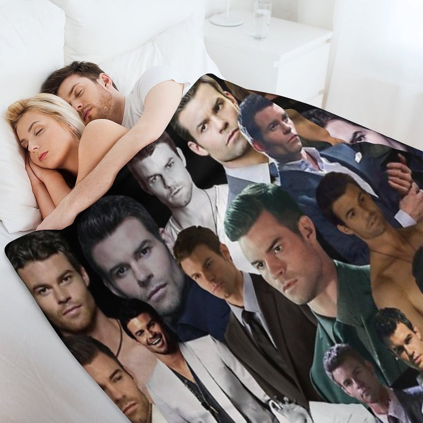 Daniel Gillies - Elijah Mikaelson Photo Collage Throw Blanket