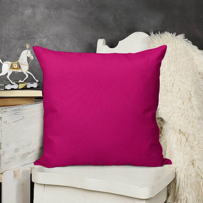 Hot Pink Fuchsia Solid Color Decor Linen Throw Pillow Cover