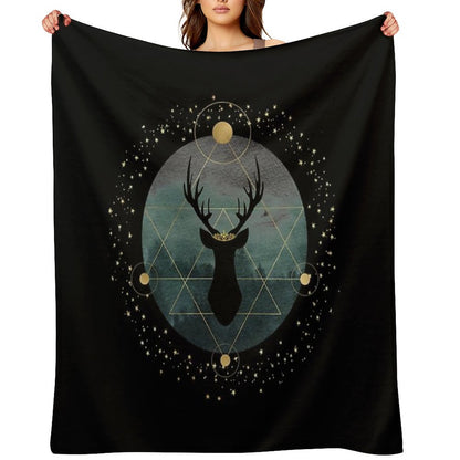 Throne of Glass- Forest Stag Throw Blanket