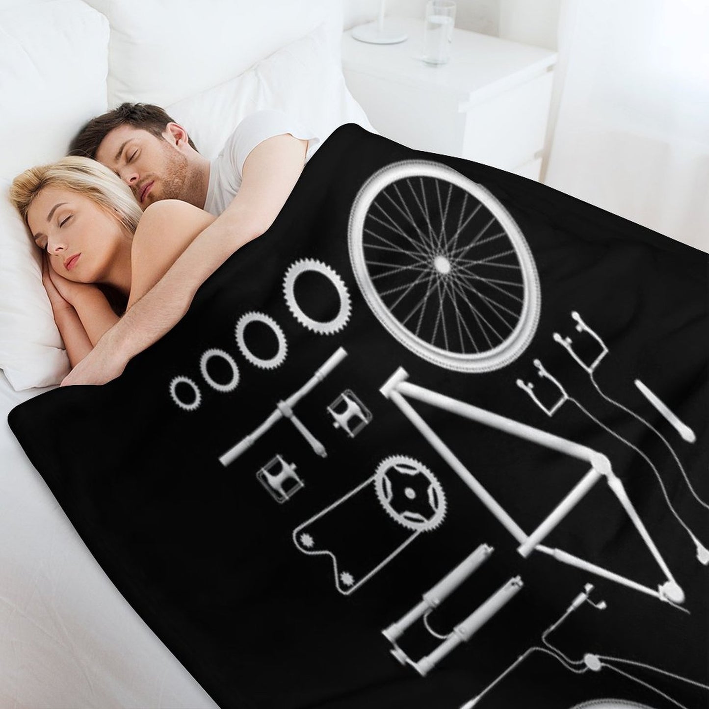 Bike Exploded Throw Blanket