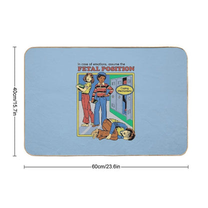 Assume The Fetal Position  High-Traffic Bath Mat