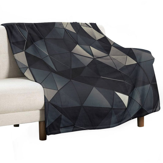 Polygon Noir Throw Blanket
