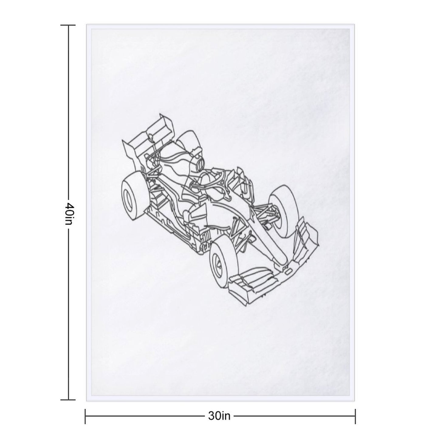 F1 Sketch Throw Blanket