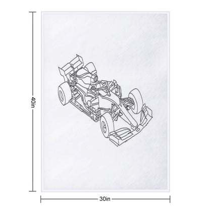 F1 Sketch Throw Blanket