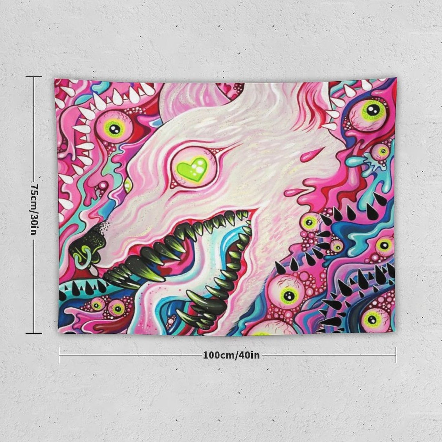 Glitterwolf Acrylic Painting Tapestry