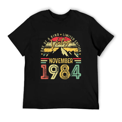 Vintage November 1984 40th Birthday Gifts Funny Men Women  Trendy Pattern T-Shirt
